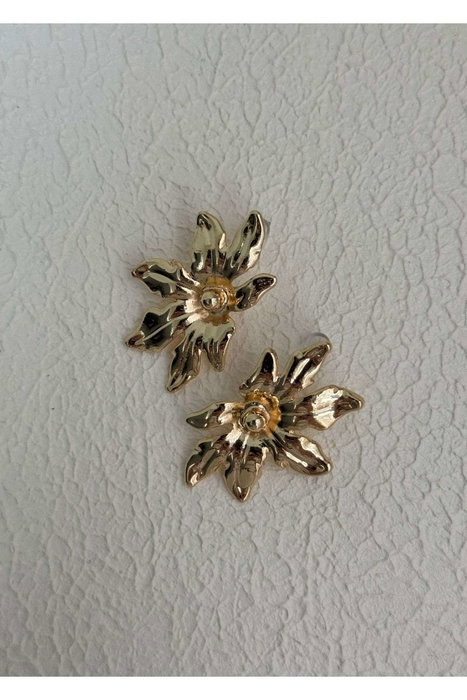 Heliophilia Silver Pendientes de Latón Dorado, Cierre a Presión, 2 Pulgadas de Largo KPEGMSA3355